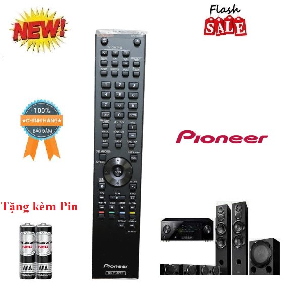 Remote điều khiển dàn âm thanh Pioneer- Hàng chính hãng theo máy mới 100% Tặng kèm Pin