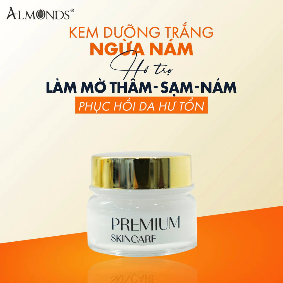 Kem Dưỡng Trắng Ngừa Nám Almonds Premium Skincare