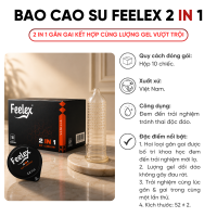 Bao Cao Su Feelex 3in1 Gân Gai Siêu Mỏng Nhiều Gel Giúp Kéo Dài Thời Gian Quan Hệ Cảm Giác Cực Khoái Hộp 10 Chiếc