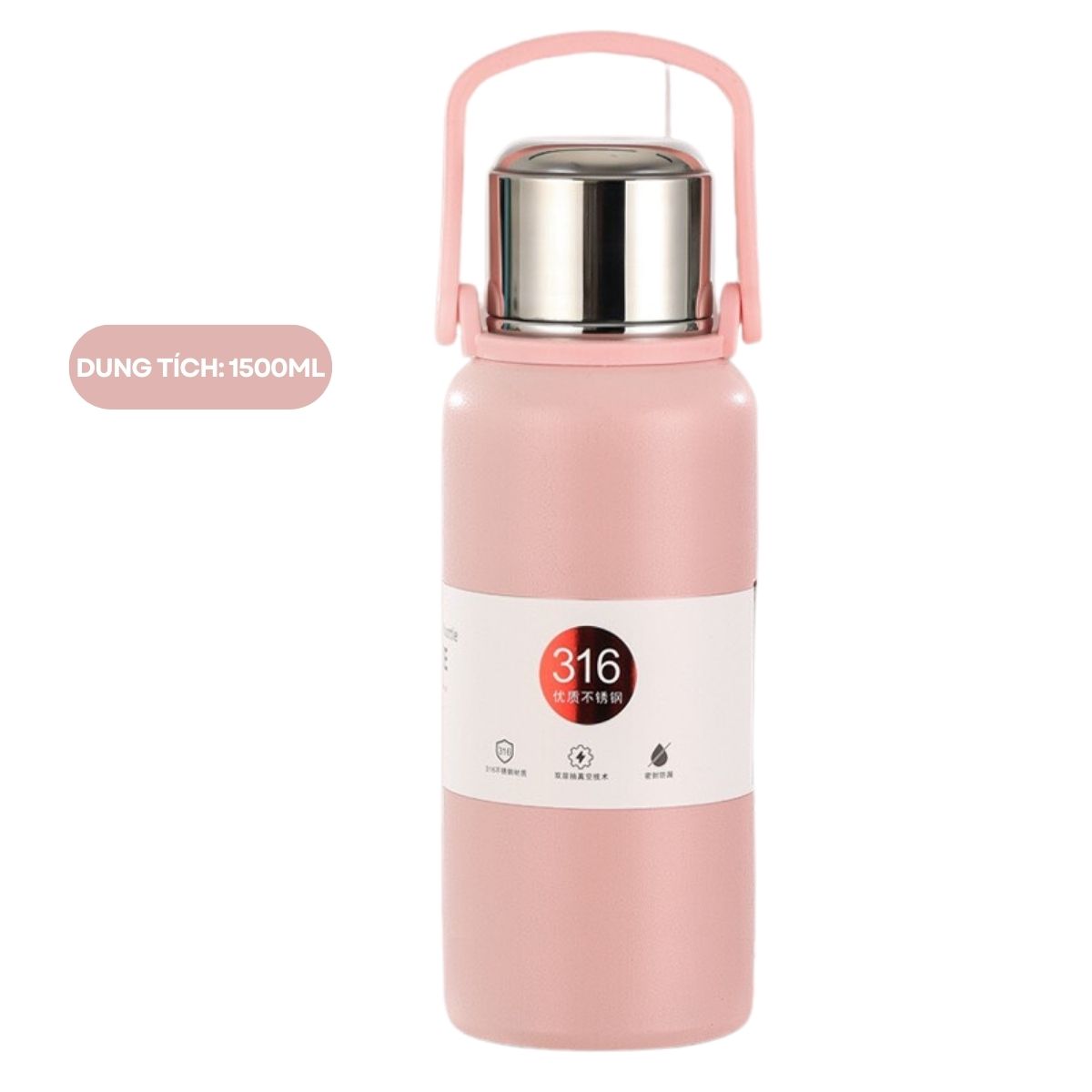 Bình giữ nhiệt Inox 316 cao cấp BOSS Dung tích 1500ml - 1000ml Giữ nhiệt 36 Tiếng Bảo Hành 6 tháng