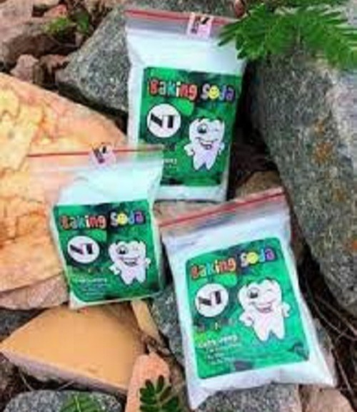 Set 3 Gói Bột Làm Trắng Răng Baking soda Mix Bạc Hà 50g x 3 Gói