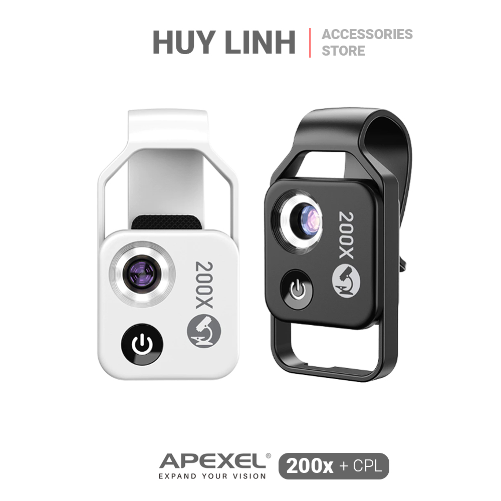 Lens Apexel 200X Supper Macro - Ống kính hiển vi cho điện thoại smartphone