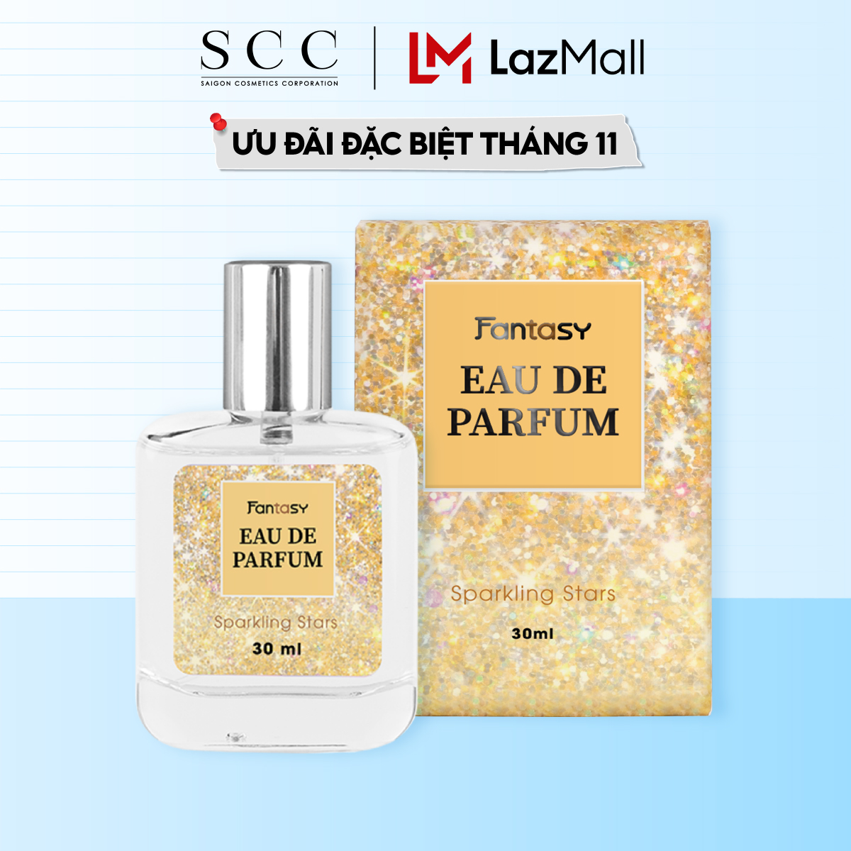 Nước hoa nữ Fantasy cho học sinh sinh viên - Sparkling Stars hương quyến rũ 30ml
