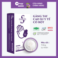 Găng tay cao su y tế latex CÓ BỘT Sgloves hộp 100 chiếc 4.8g