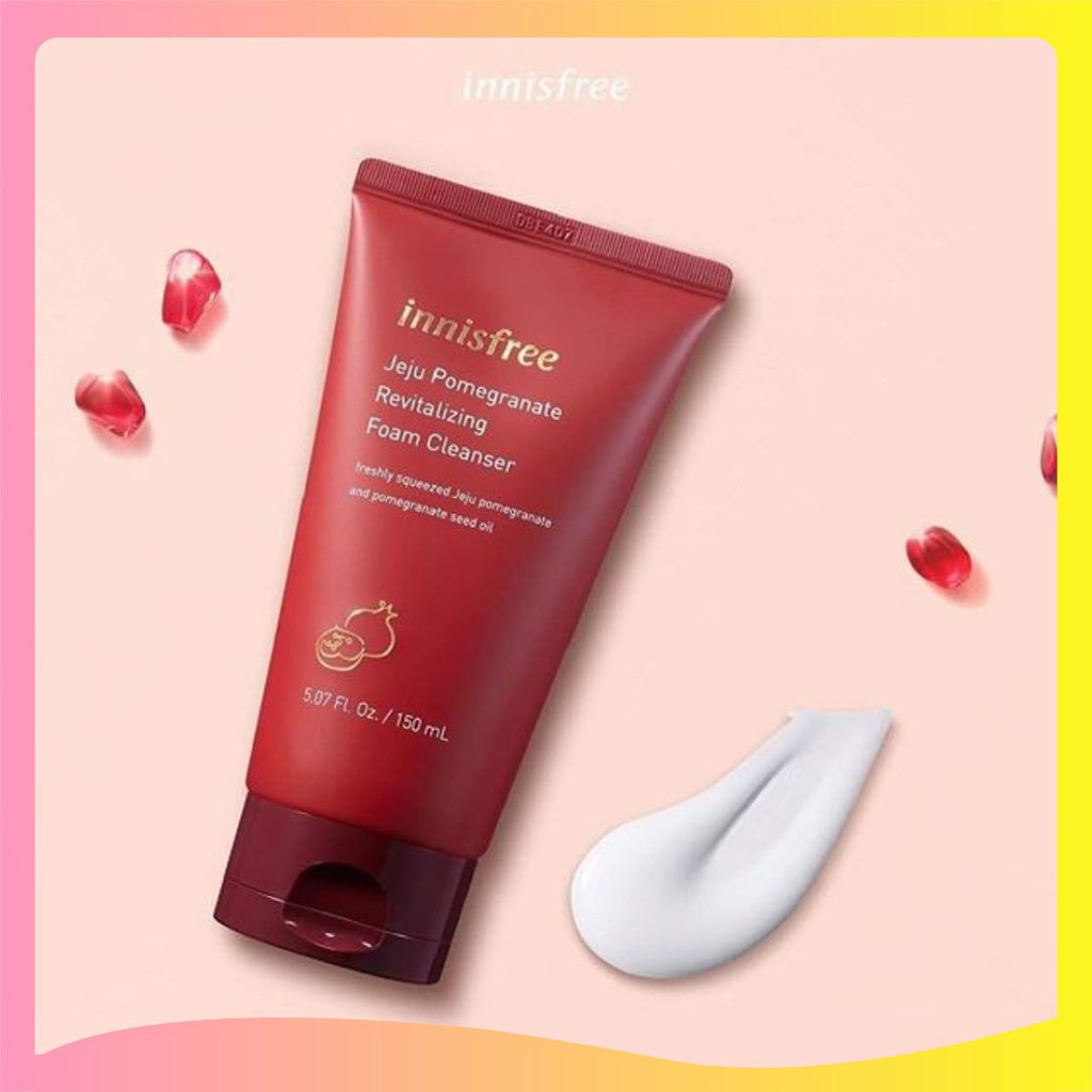Sữa Rửa Mặt Lựu Đỏ Trắng Da - Chống Lão Hóa Da Innisfree Jeju Pomegranate Revitalizing Foam Cleanser 150Ml Sản Phẩm Tốt Chất Lượng Cao Cam Kết Như Hình An Toàn Cho Người Sử Dụng
