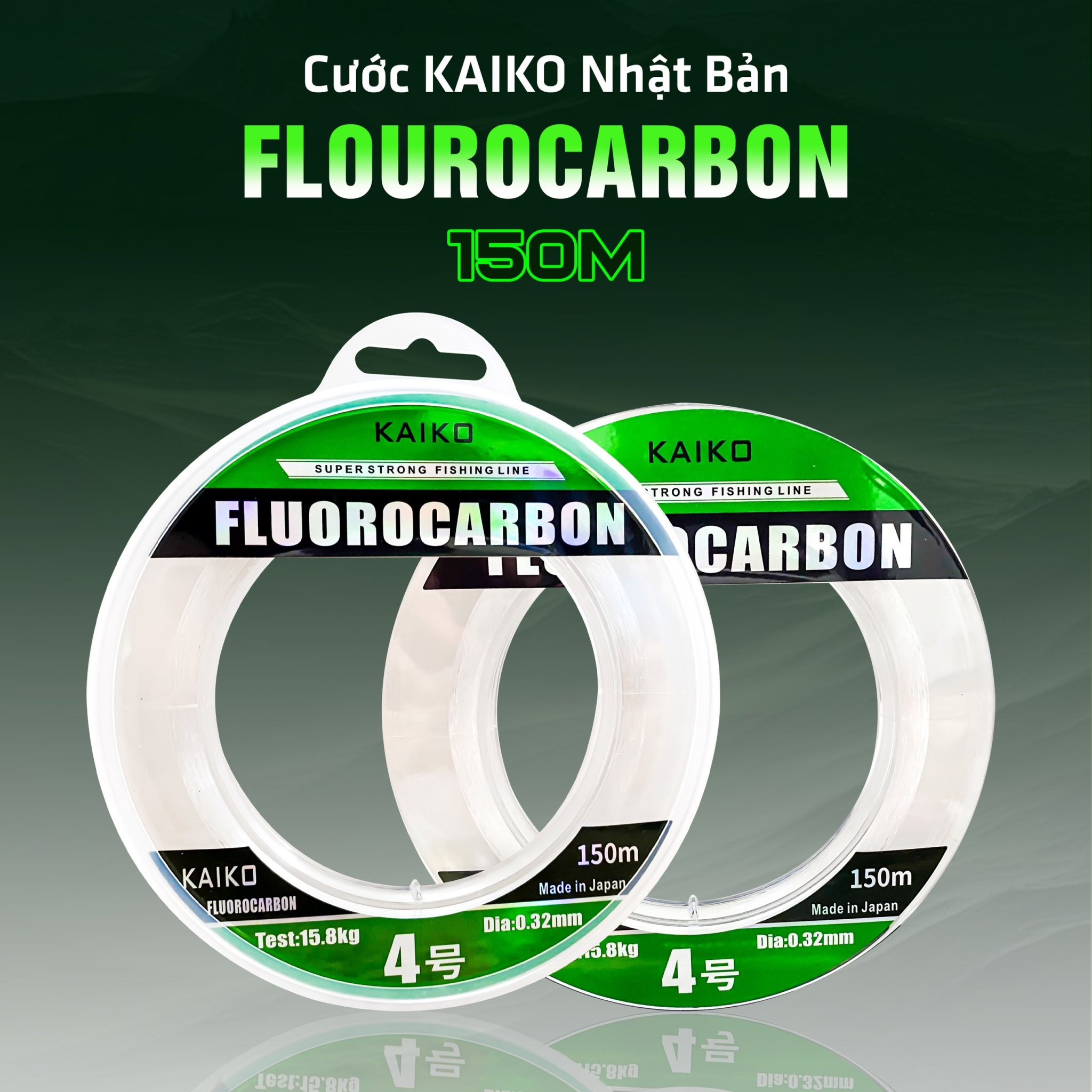 Cước trục KAIKO FLUROCACBORN loại 1-Cước câu cá cacbon .dây câu siêu bền dây cước làm trục làm thẻo 