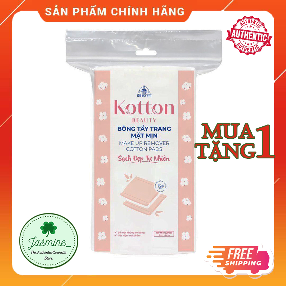 [Hcm]Bông Tẩy Trang Sạch Sâu Kotton Beauty Bạch Tuyết 60 - 120 Miếng Chuyên Sâu [Mẫu Mới]