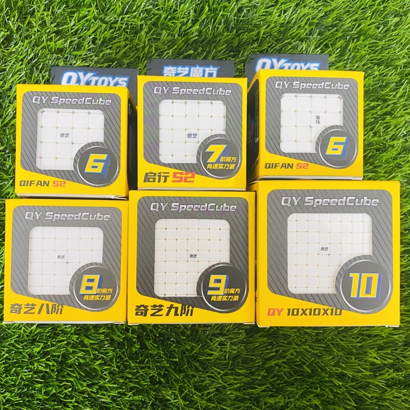 Rubik Qiyi 678910 Tầng Stickerless + Túi Nhung Bảo Vệ Cao Cấp. Rubic 6x6 7x7 8x8 9x9 10x10 Hàng Đẹp 