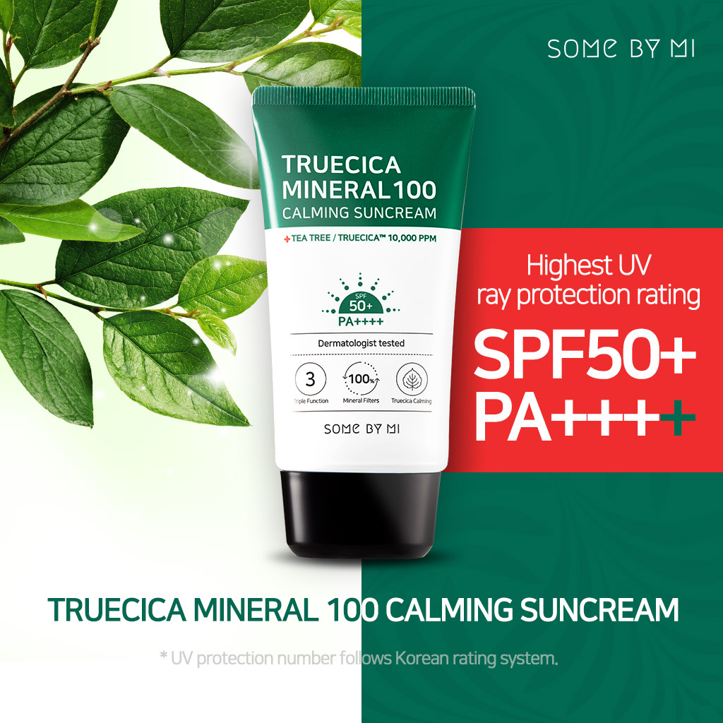 [Hcm]Kem Chống Nắng Some By Mi Spf50+/Pa++++ 50Ml Truecica Mineral 100 Calming Suncream