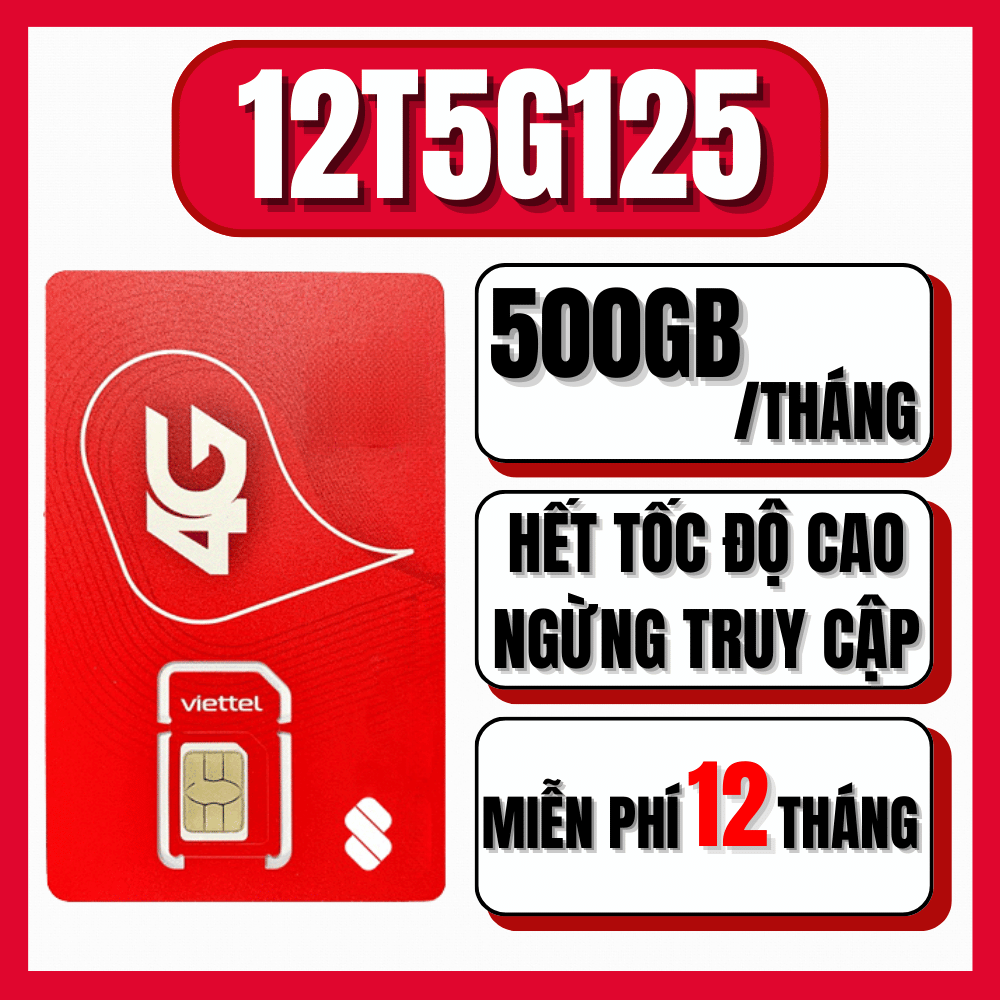 ( FREESHIP ) SIM 4G 5G Viettel 1 Tỷ GB Tốc Độ Cao Truy Cập Mạng Xã Hội Trọn Gói 1 Năm KHÔNG NẠP TIỀN