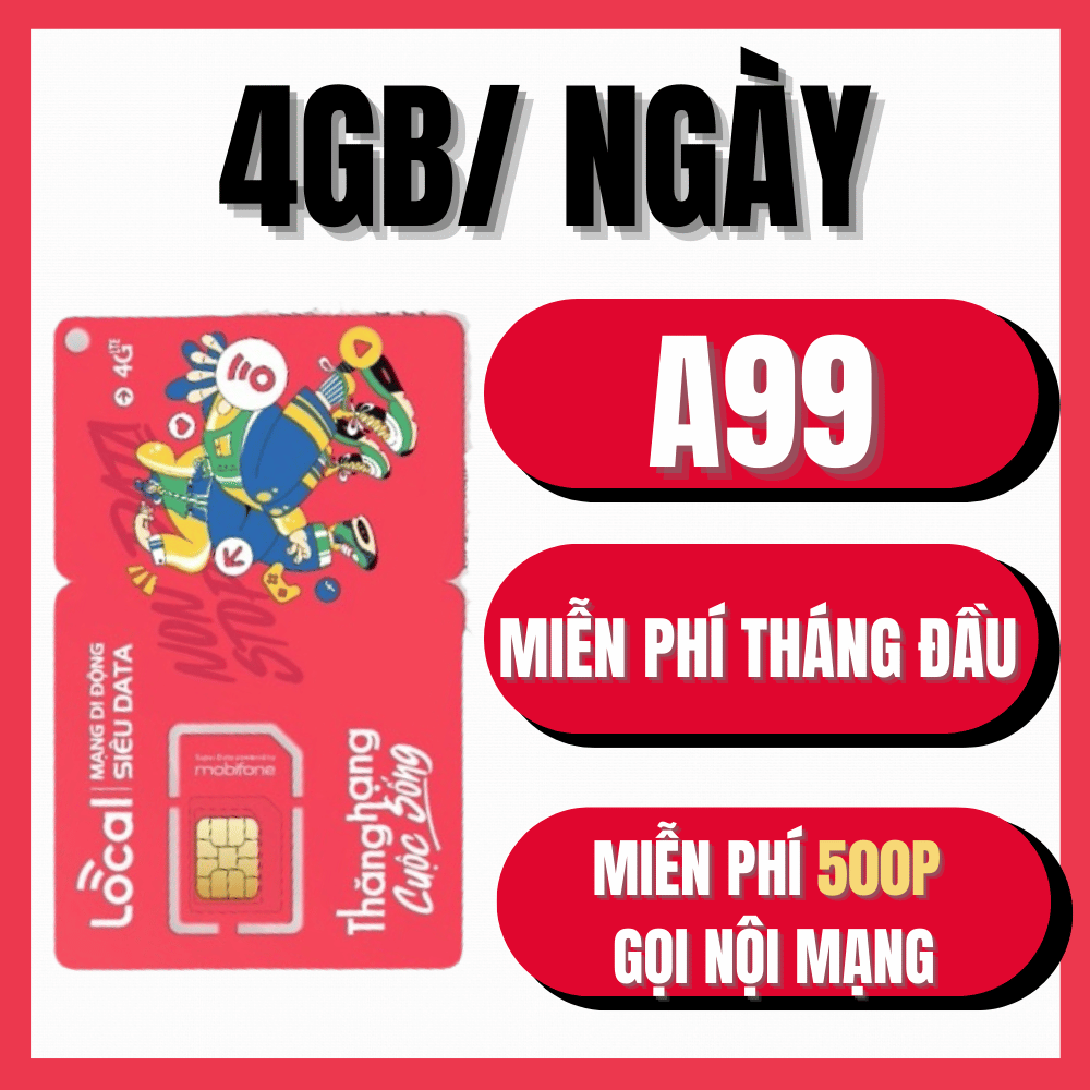 ( MIỄN PHÍ 1 THÁNG ĐẦU ) Sim 4G Mobifone LOCAL Siêu Data Tốc Độ Cao Tới 6GB/ngày + Miễn Phí 500 Phút