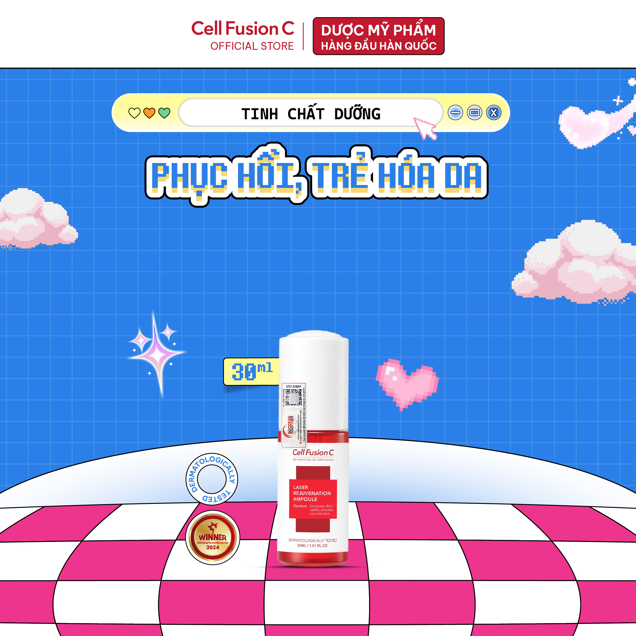 Tinh Chất Phục Hồi Trẻ Hóa Da Cell Fusion C Laser Rejuvenation Ampoule (30ml)