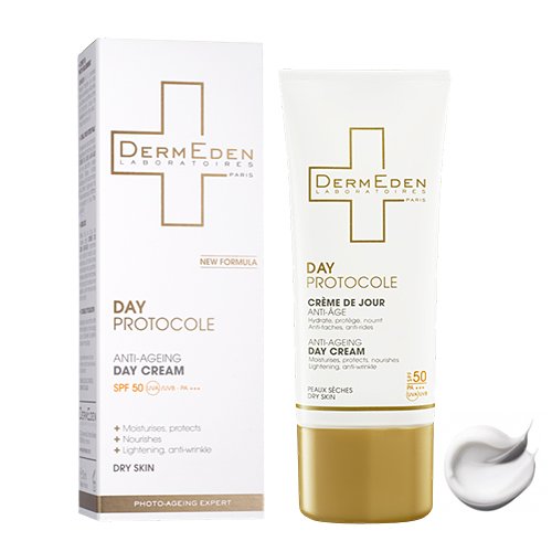 [Hcm]Kem Dưỡng Da Ban Ngày Dành Cho Da Khô Dermeden Day Protocole 4In1 50Ml