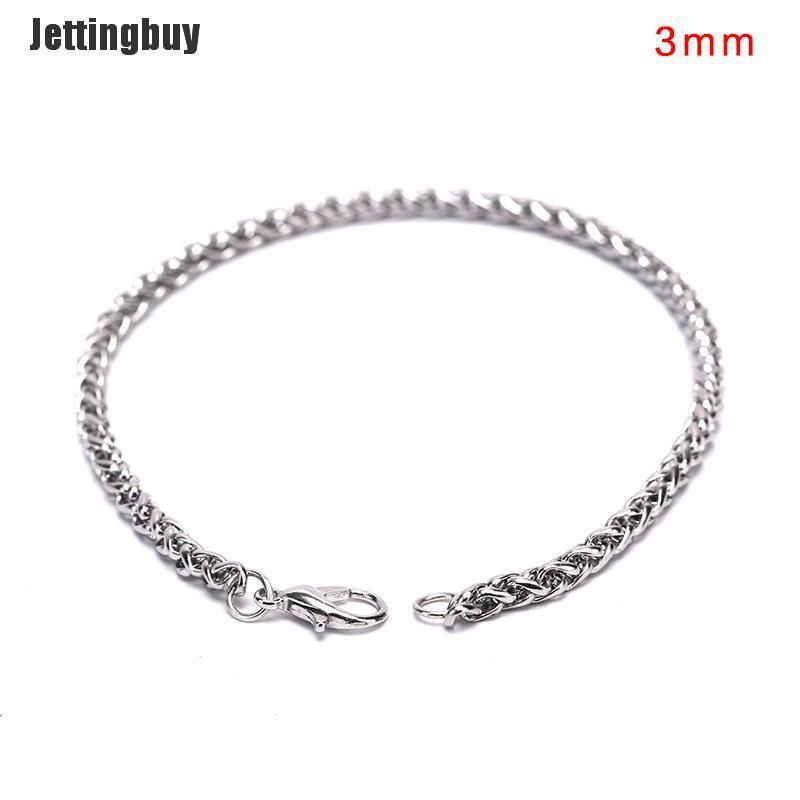 Jettingbuy Fashionpeople Bạc Dây Chuyền Nam Inox Liên Kết Vòng Tay Vòng Đeo Tay Lắc Tay Nữ Trang Sức