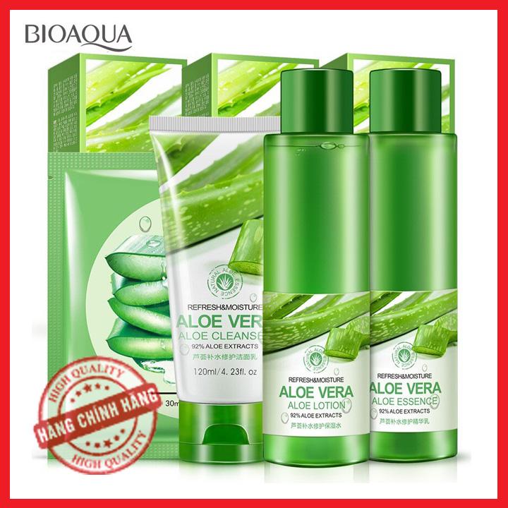 Bộ Dưỡng Ẩm Lô Hội Bioaqua 4 Món