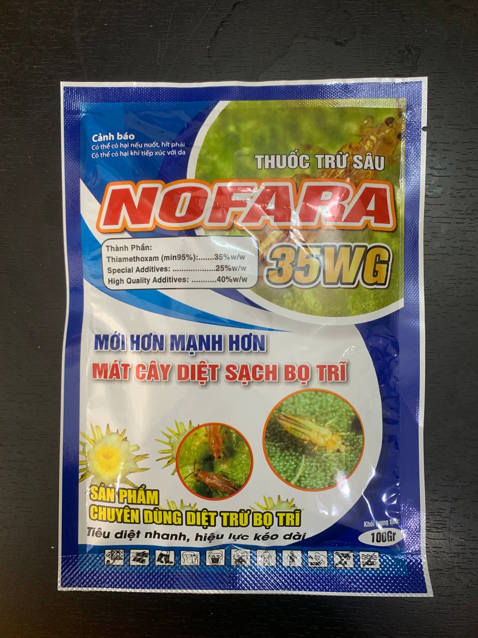 Thuốc trừ sâu Nofara 35WG mát cây  diệt sạch bọ trĩ - Gói 100g