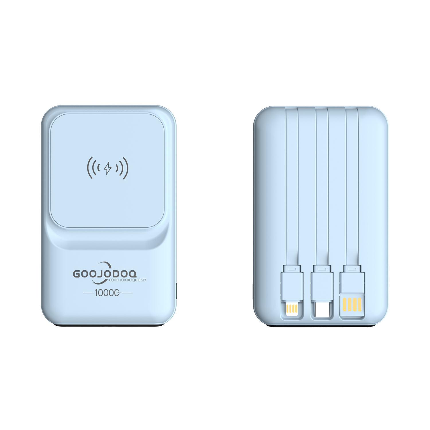 PIN DỰ PHÒNG Goojodoq 10000mAh 12000mAh Hỗ trợ có dây và từ tính sạc Power Bank Mini Wireless Portable Charger cho iPhone 15 14 13 Pro Max Xiaomi Huawei Samusung