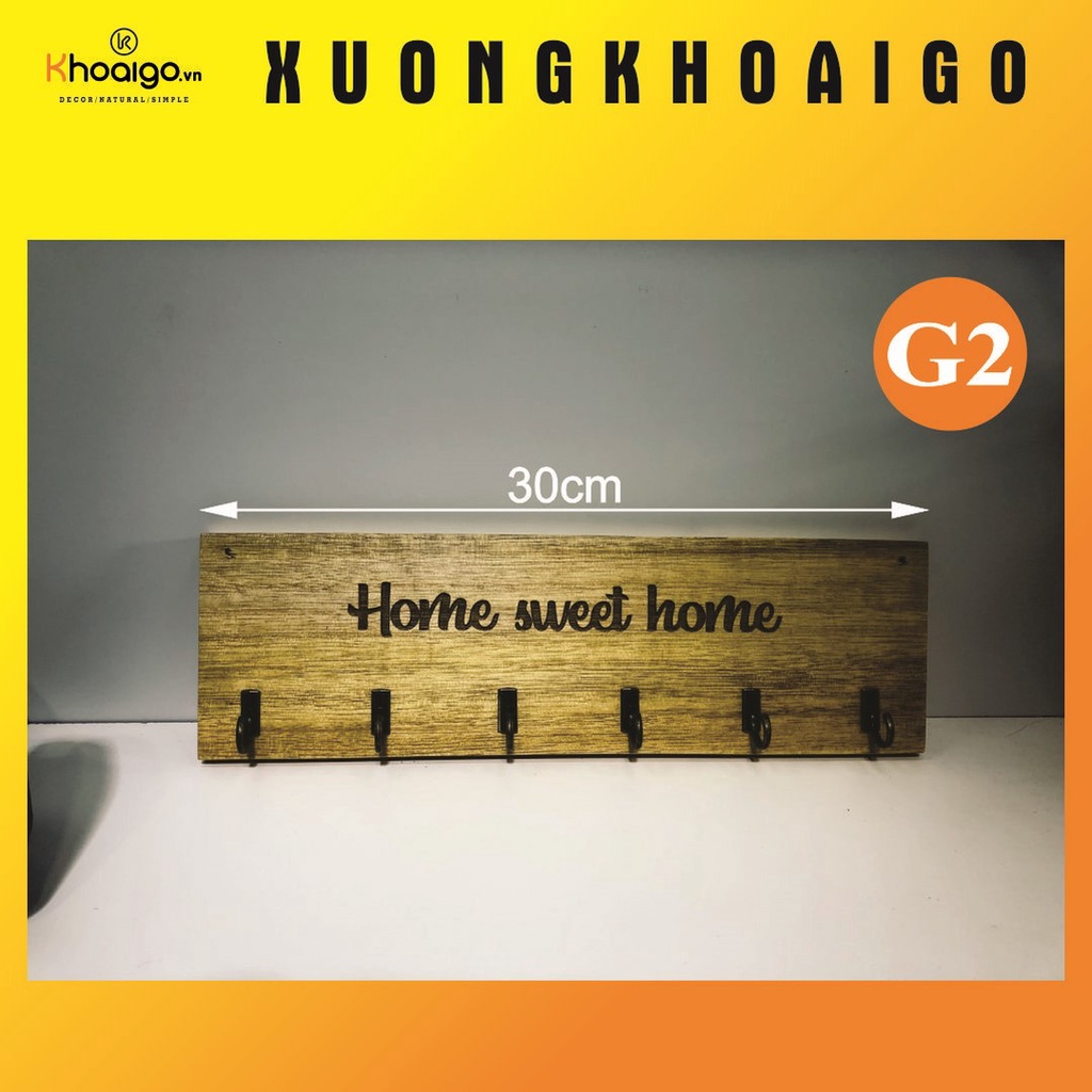 [FreeShip] Bảng Treo Chìa Khóa Gỗ Tự Nhiên Decor Móc Treo Chìa Khóa Gỗ [KhoaiGo.vn]