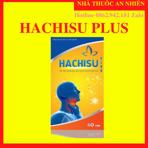 [Hcm]Viên Uống Hachisu Plus - Hỗ Trợ Giảm Đau Rát Họng Do Ho Kéo Dài - Hộp 60 Viên - An001