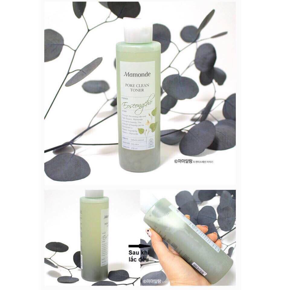 Nước hoa hồng Mamonde Pore Clean Toner Diếp cá bùn non 250ml.