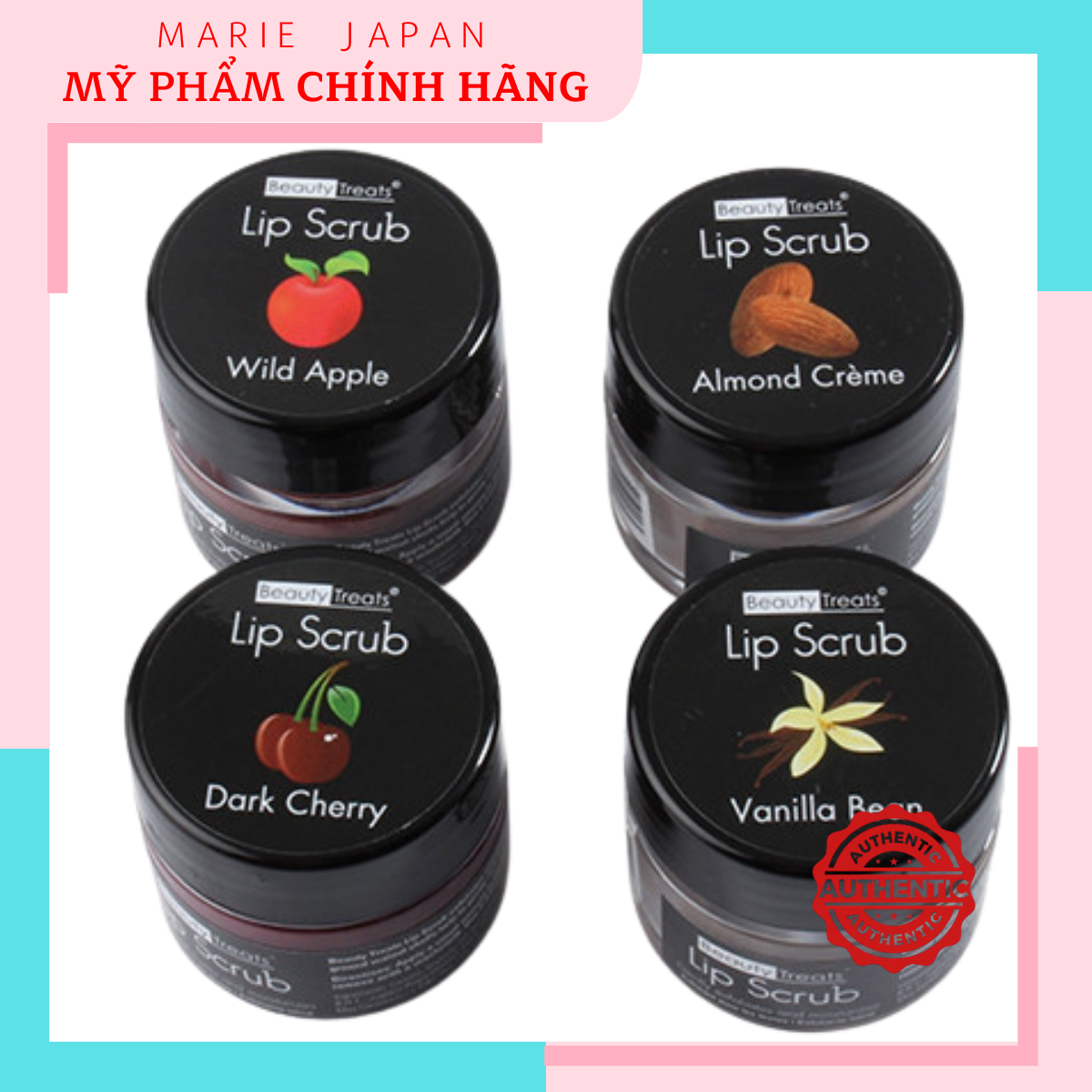 [HCM]Tẩy Tế Bào Chết Môi Beauty Treats Lip Scrub Mỹ 10.5G