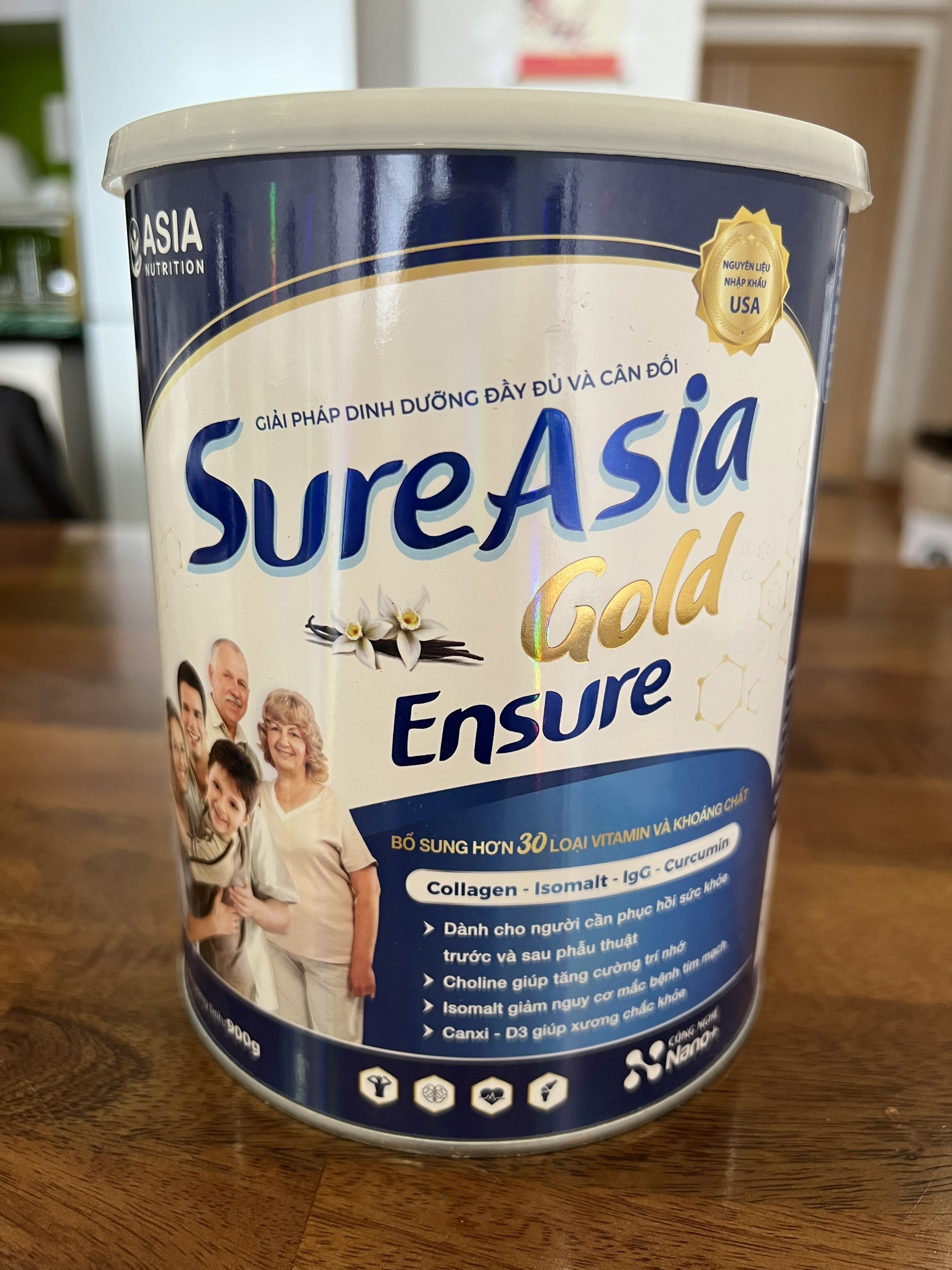 Sữa Ensure gold Sure Asia 900g Dinh dưỡng và phục hồi