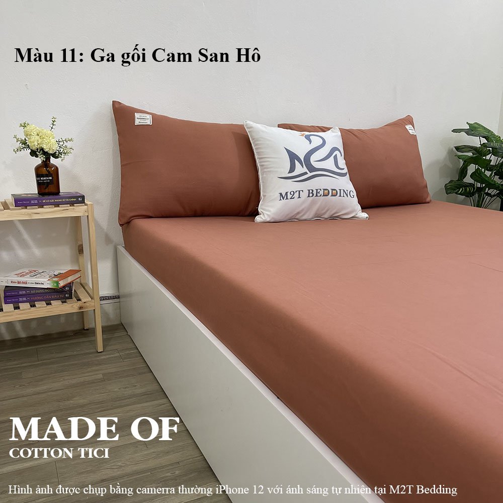 Bộ ga giường và vỏ gối Cotton Tici M2T Bedding - ga giường và 2 vỏ gối - miễn phí bo chun drap nệm đ