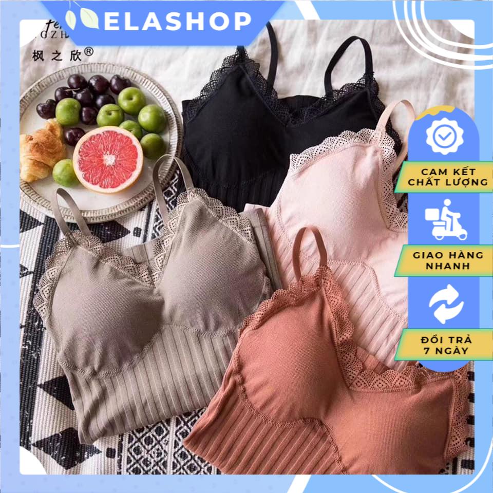 Áo bra dáng dài viền ren