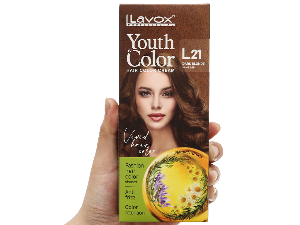 [Hcm]Kem Nhuộm Màu Tóc Cao Cấp Lavox Youth&Color L21 (Vàng Đậm)