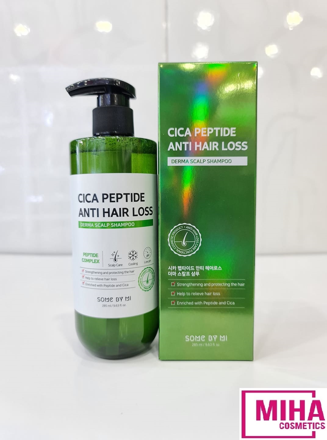 [Hcm]Dầu Gội Ngăn Tóc Gãy Rụng Some By Mi Cica Peptide Anti Hair Loss Derma Scalp Shampoo 285Ml Hàn Quốc