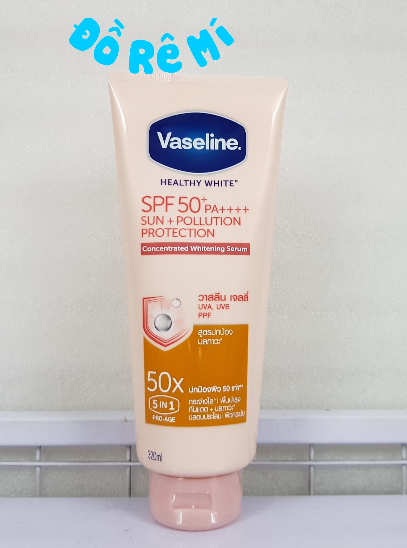 [Hcm]Dưỡng Thể Trắng Da Vaseline 50X Spf 50++ 5 Trong 1