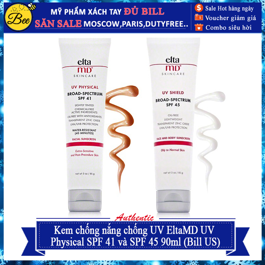 Kem Chống Nắng Chống Uv Eltamd Uv Physical Spf 41 Và Spf 45 90Ml (Bill Us)