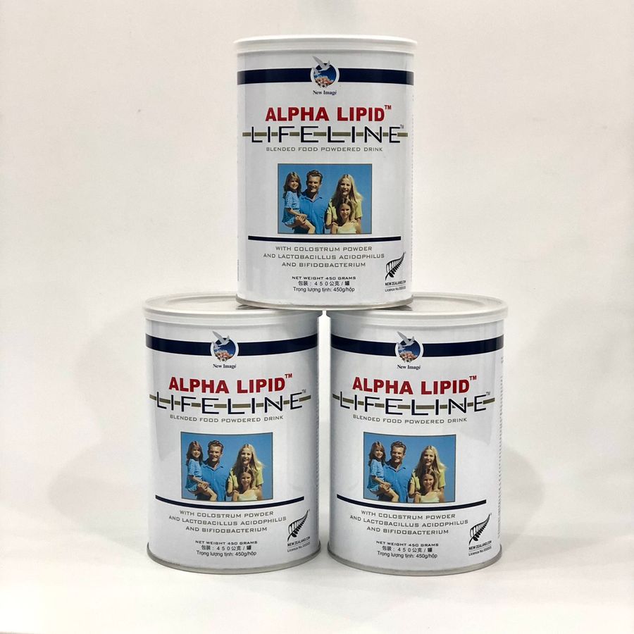 [CHÍNH HÃNG FULL CODE] Combo 3 Lon Sữa non Alpha Lipid Lifeline 450g - Hỗ Trợ Tăng Cường Sức Khỏe Toàn Diện