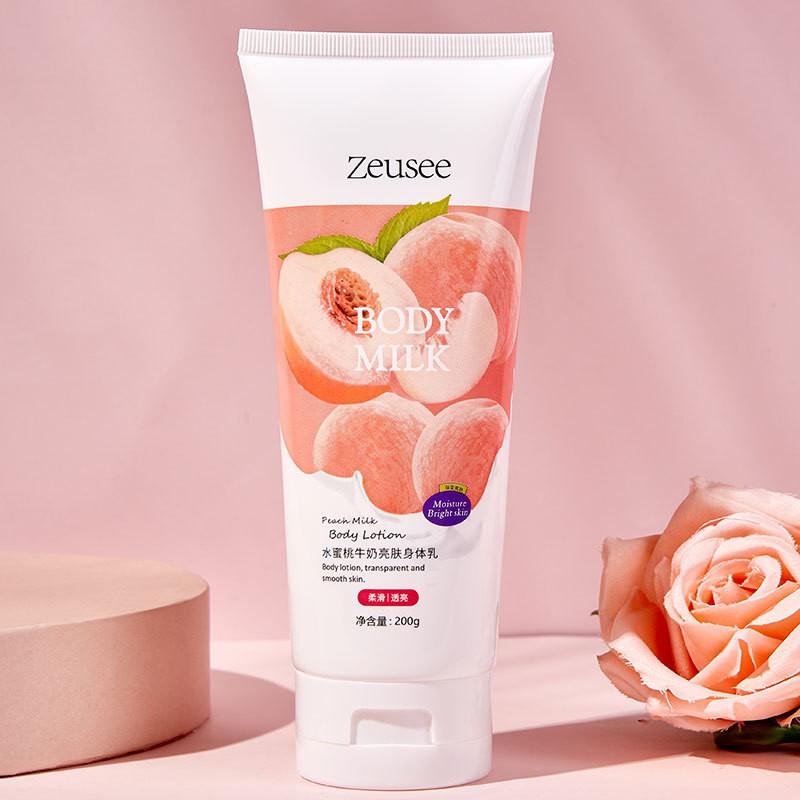 Một Tuýp Dưỡng Thể Trắng Da Hương Đào Zeusee 200Ml