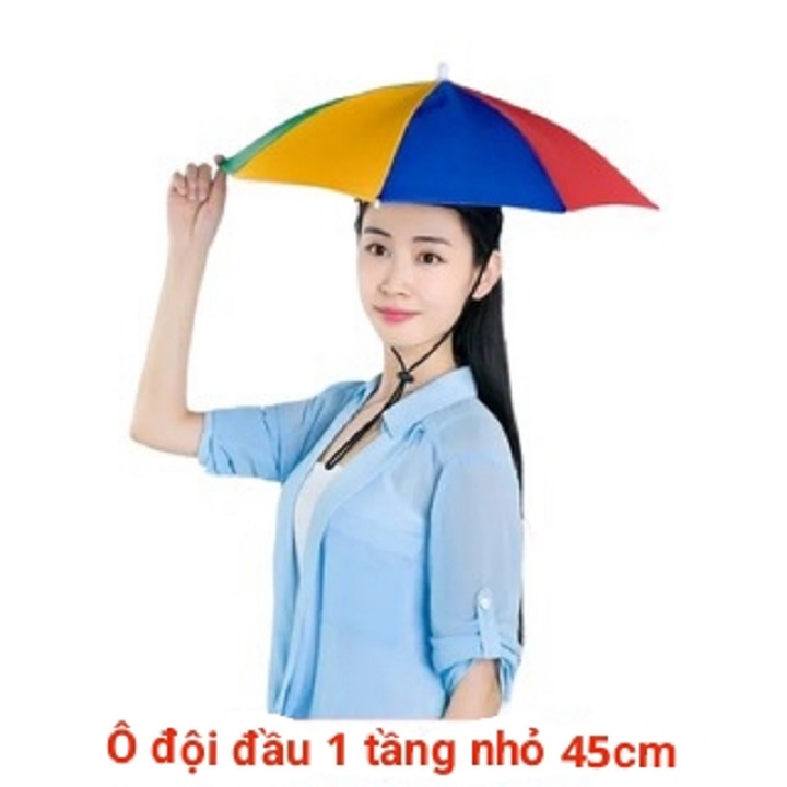 ô đội đầu 2 tầng ô câu cá ô che nắng loại 1