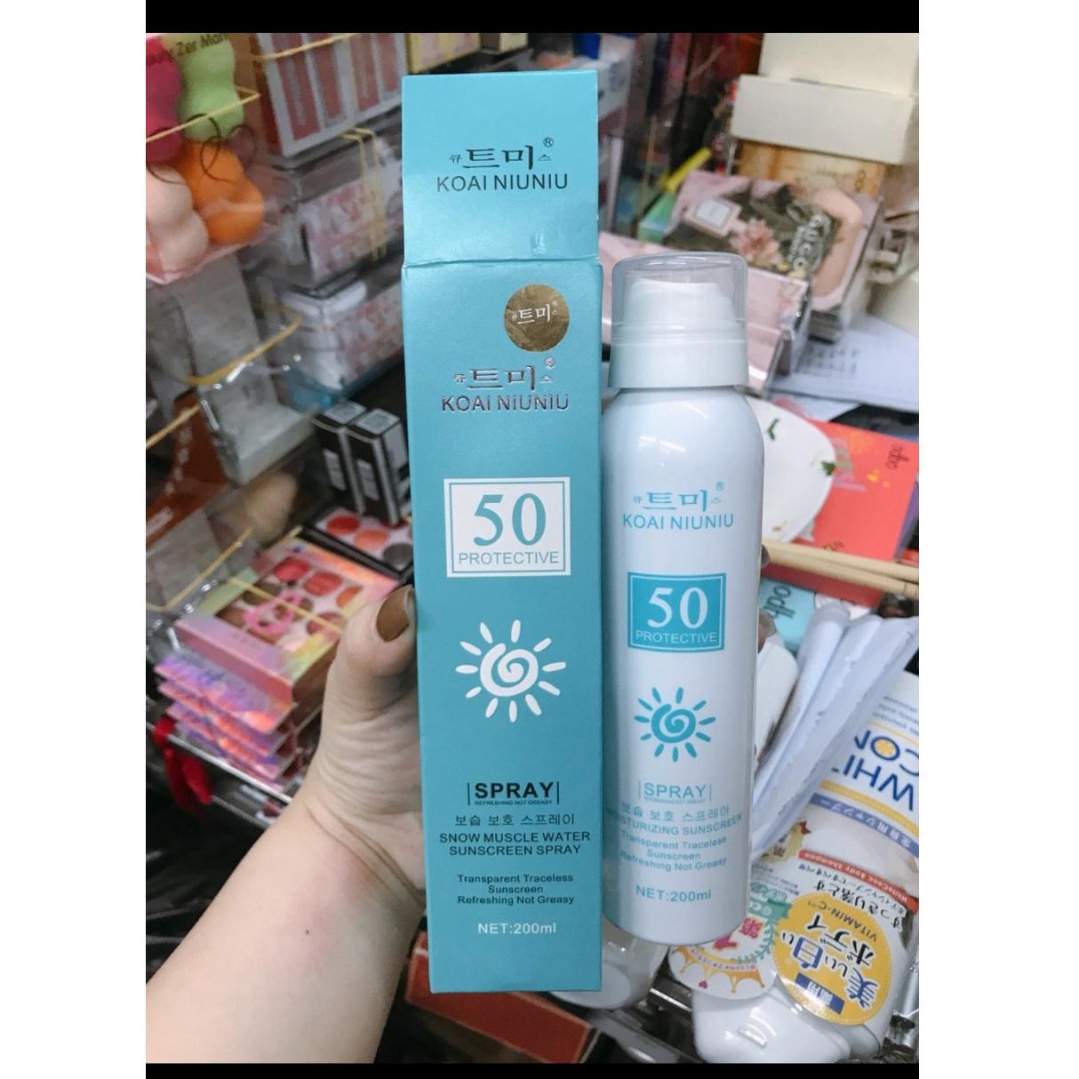 Xịt chống nắng Koai NiuNiu cấp ẩm Hàn Quốc 200ml
