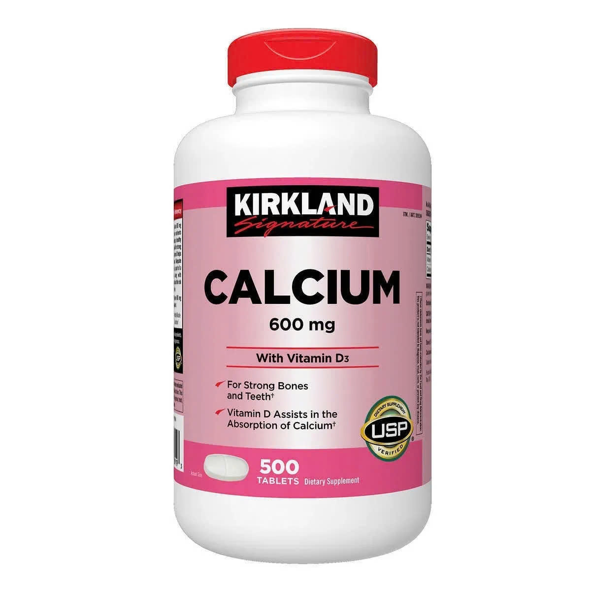 [Mẫu Mới ] Viên Uống Calcium 600mg + D3 Của Kirkland 500 viên Canxi Kirkland