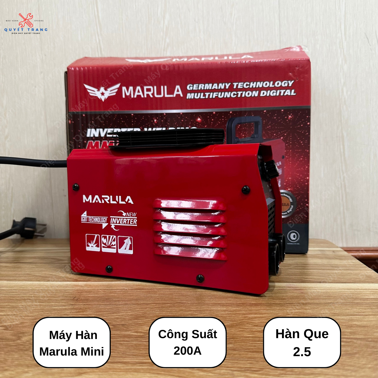 Máy Hàn Điện Tử Mini Marula MMA 200 Hàn Chuyên Que 2.5