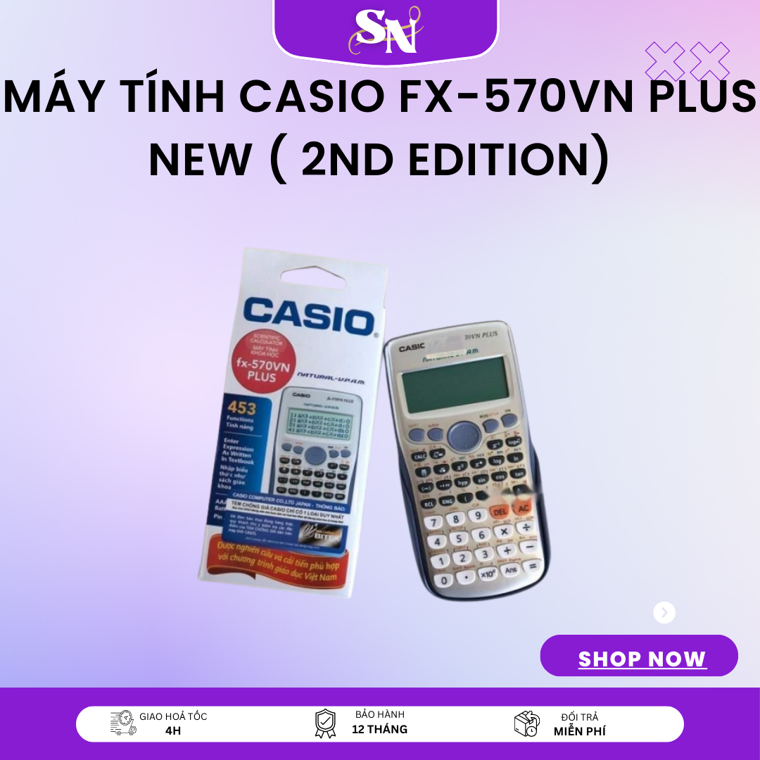 Casio fx-570VN PLUS NEW Máy Tính Casio FX-570VN PLUS NEW (Phiên Bản Mới) Máy tính Casio Fx-570VN Plu