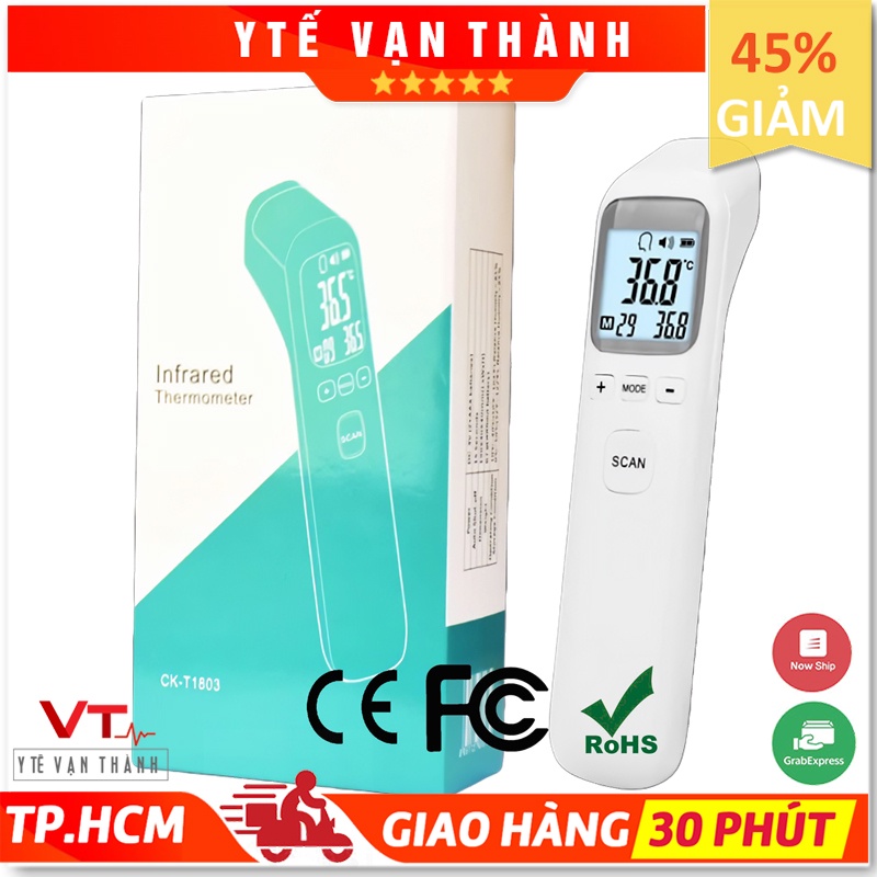 ✅ [Có Bảo Hành] Nhiệt Kế Hồng Ngoại Đo Trán - Ck - T1502 Ck - T1803 Đo Cực Nhanh 0.5 Giây Vt0313 [ Y Tế Vạn Thành ]