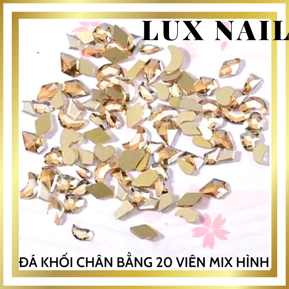 Đá Khối Chân Bằng Nail 20 Viên Mix Hình - Đá Đính Móng Chuyên Dụng Cho Dân Làm Nail Đính Trang Trí Quần Áo Đẹp Lấp Lánh