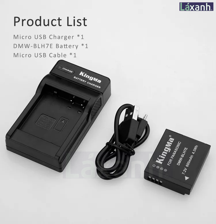 Pana Lumix BLH7E BLH7 | Pin và Sạc máy ảnh hãng KINGMA Pana Lumix BLH7PP DMW-BLH7 BLH7E LUMIX GM1 GM