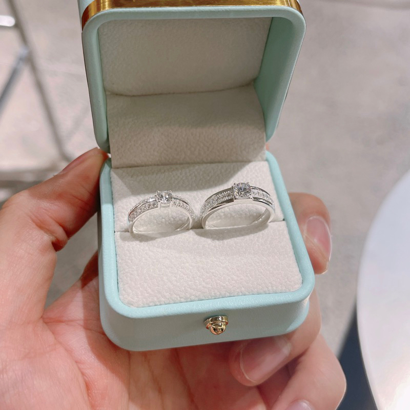 Nhẫn đôi bạc nhẫn cặp bạc khắc tên  NC016 tình yêu nam nữ cao cấp - Mina Jewelry trang sức bạc thật