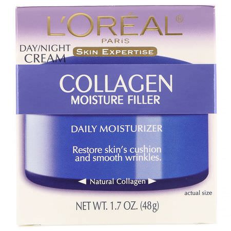 [Hcm][Usa Date 2023] Kem Dưỡng Ẩm Loreal Collagen Ngày Và Đêm. Loreal Paris Skincare Collagen Face Moisturizer Day And Night Cream Anti - Aging Face Neck And Chest Cream To Smooth Skin And Reduce Wrinkles 1.7 Oz (48G)