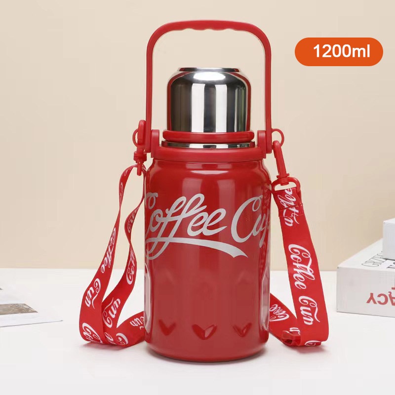 Bình Giữ Nhiệt Coffee Cup Bình Nước Giữ Nhiệt Coca cola Dung Tích 800ML-1200ML Chất Liệu Inox 316 2 