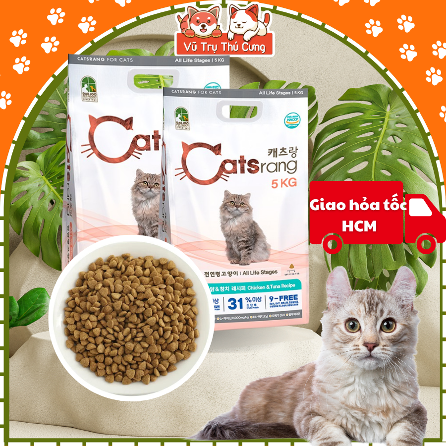 Thức ăn hạt Catsrang Hàn Quốc dành cho Mèo mọi lứa tuổi 5Kg