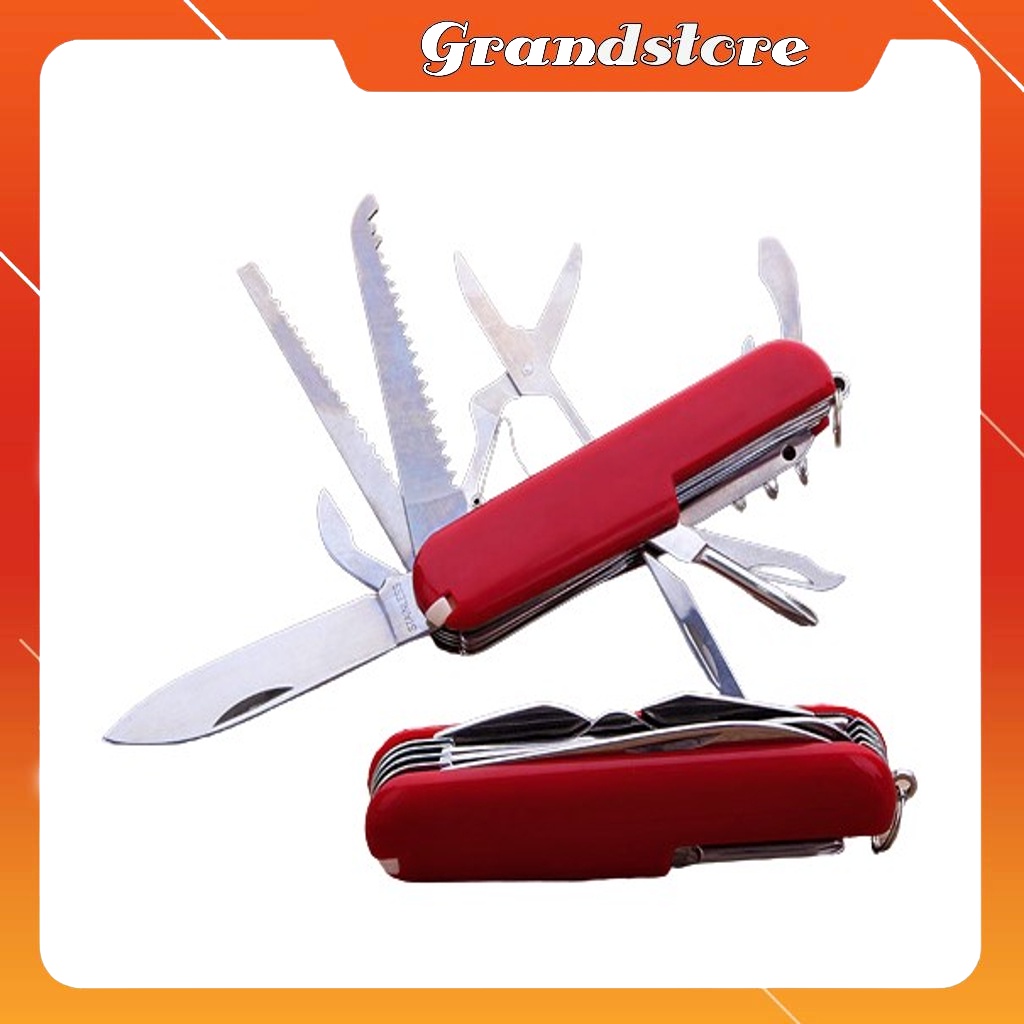 Dụng cụ dao đa năng 11 món Victorinox survival gấp xếp gọn cao cấp mini bỏ túi sinh tồn đi phượt rừn