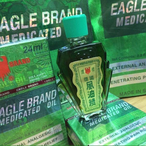 [Hcm]Dầu Gió Xanh Con Ó Eagle Singapo Chai 24Ml