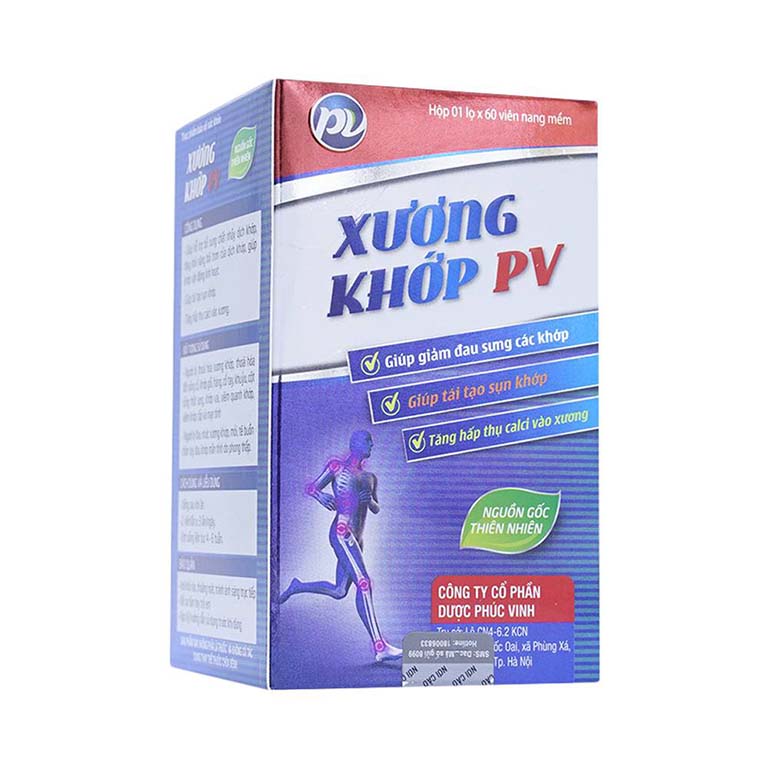 [Hàng Chính Hãng ] Viên Uống Xương Khớp Pv - Giúp Bổ Sung Chất Nhầy Dịch Khớp Tái Tạo Sụn Khớp Tăng Cường Hấp Thu Calci Vào Xương.