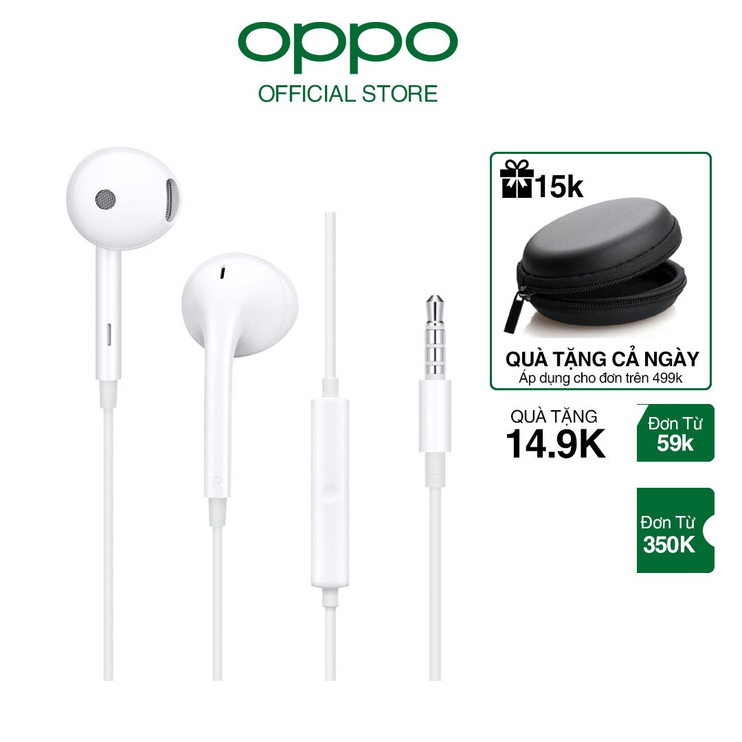 Tai nghe Oppo Chính hãng cho Oppo F5 F7 F9 F11 F11 Pro ReNo ReNo 2F A5 A9 có micro nhét tai có dây D